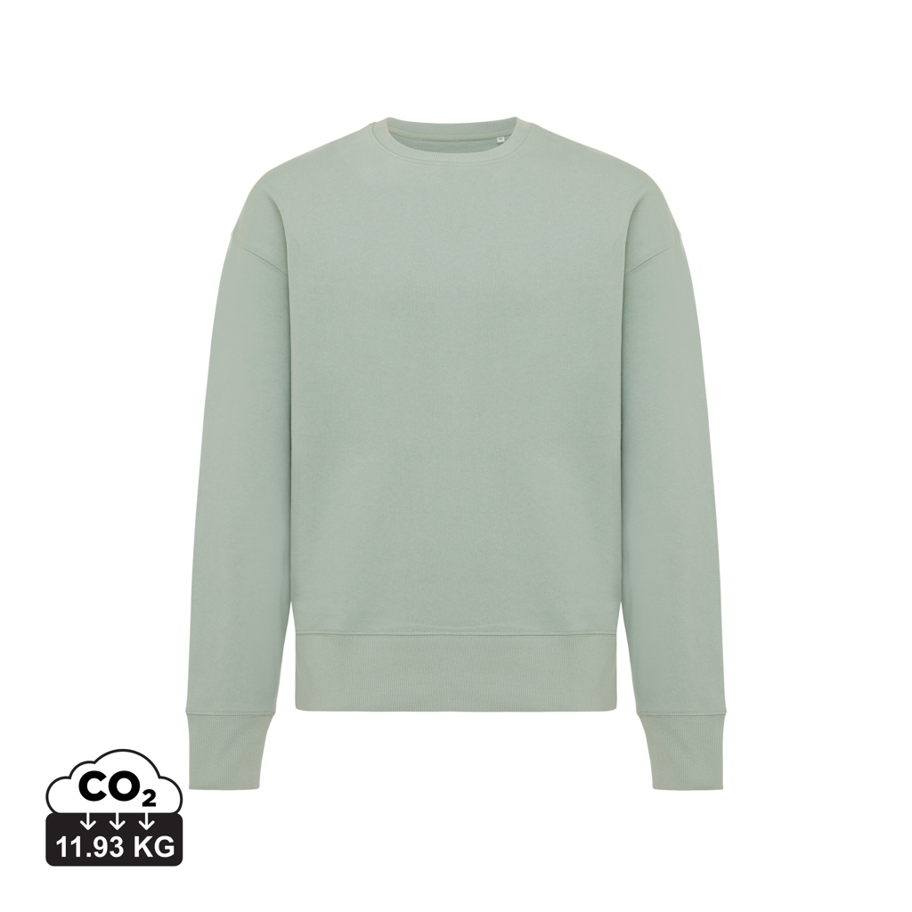 Sweat promotionnel coton recyclé 340g unisexe Iqoniq Kruger Iceberg green